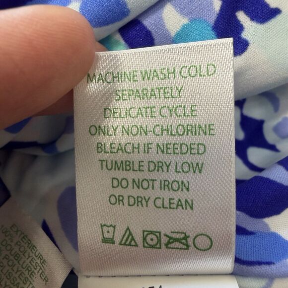 NWT Lilly Pulitzer Elyn Puffer Vest SMALL Whisper Blue Full Zip Printed Lining - Picture 13 of 13